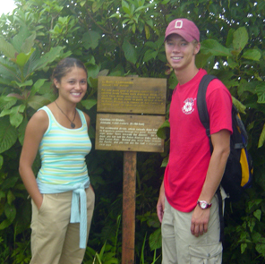 Kevin in Diana hiking in Costa Rica