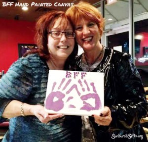 Hand Painted Canvas BFF Gift Idea