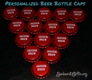 home brewer personalized beer bottle caps gift idea