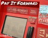 pay it forward popcorn taped to Redbox machine