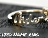 personalized name ring