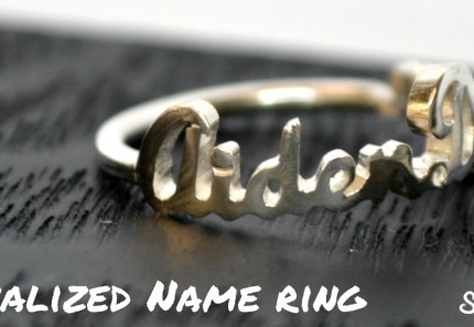 personalized name ring