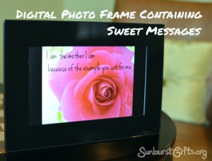 Digital Photo Frame Containing Sweet Messages