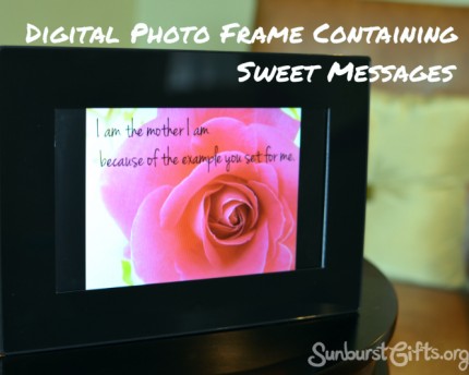Digital Photo Frame Containing Sweet Messages