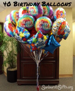 40 birthday balloons