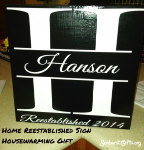 home reestablished sign