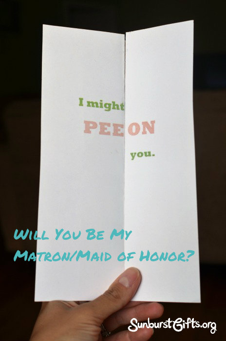 letter asking someone to be a matron of honor