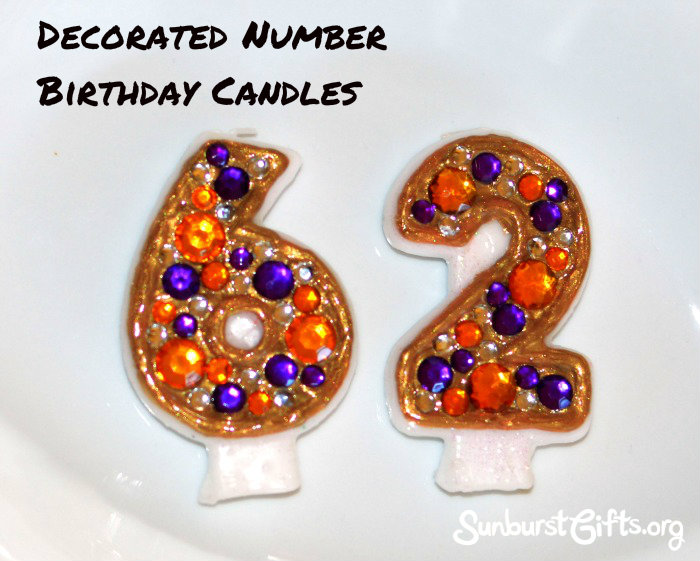 Decorated Number Birthday Candles