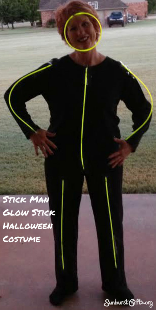 GlowintheDark Stick Man Halloween Costume Thoughtful Gifts