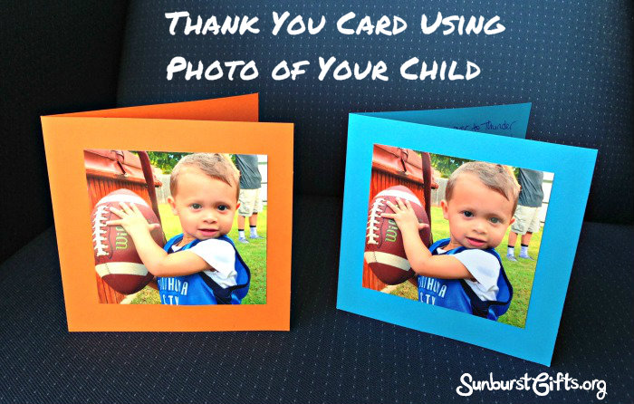 Thank You Card Using Photo of Your Child