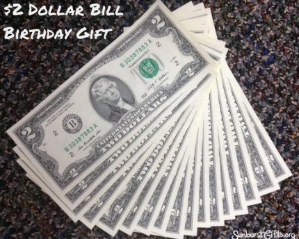 $2-Dollar-Bill-birthday-thoughtful-gift-idea