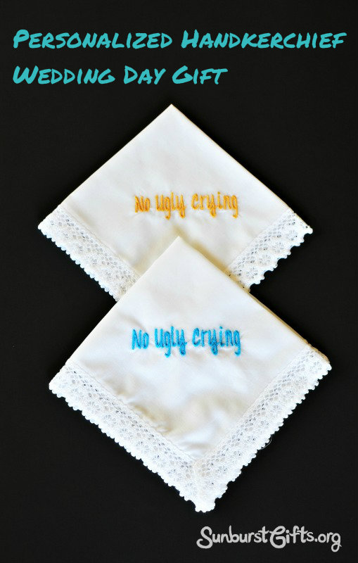 “No Ugly Crying” Personalized Handkerchief | Wedding Day Gift