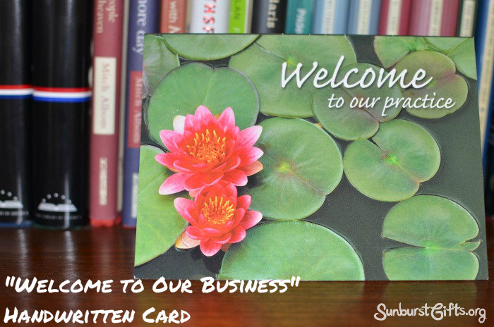 “Welcome to Our Business” Handwritten Card
