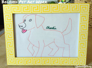 picture-frame-drawing-of-dog-thoughtful-gift-idea