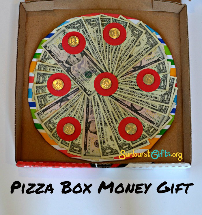 "Here's Some Dough!" Pizza Box Money Gift - Thoughtful Gifts | Sunburst