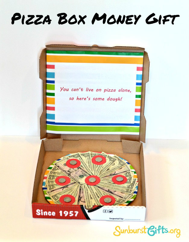 “Here’s Some Dough!” Pizza Box Money Gift