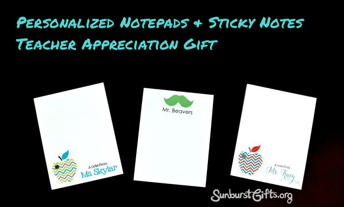 Personalized Notepads & Sticky Notes | Teacher Appreciation Gift