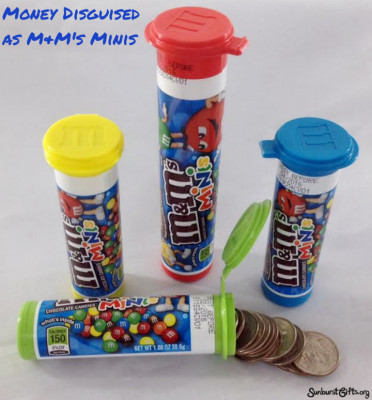 Money Disguished as M&M's Minis