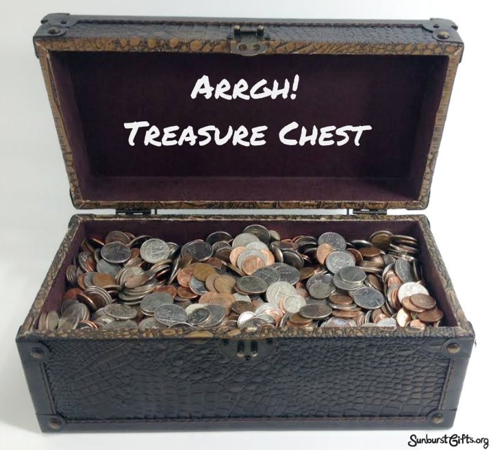 Treasure Chest Filled With Silver & Gold