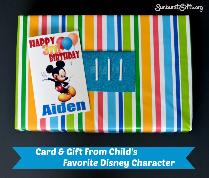 Card & Gift From Child’s Favorite Disney Character