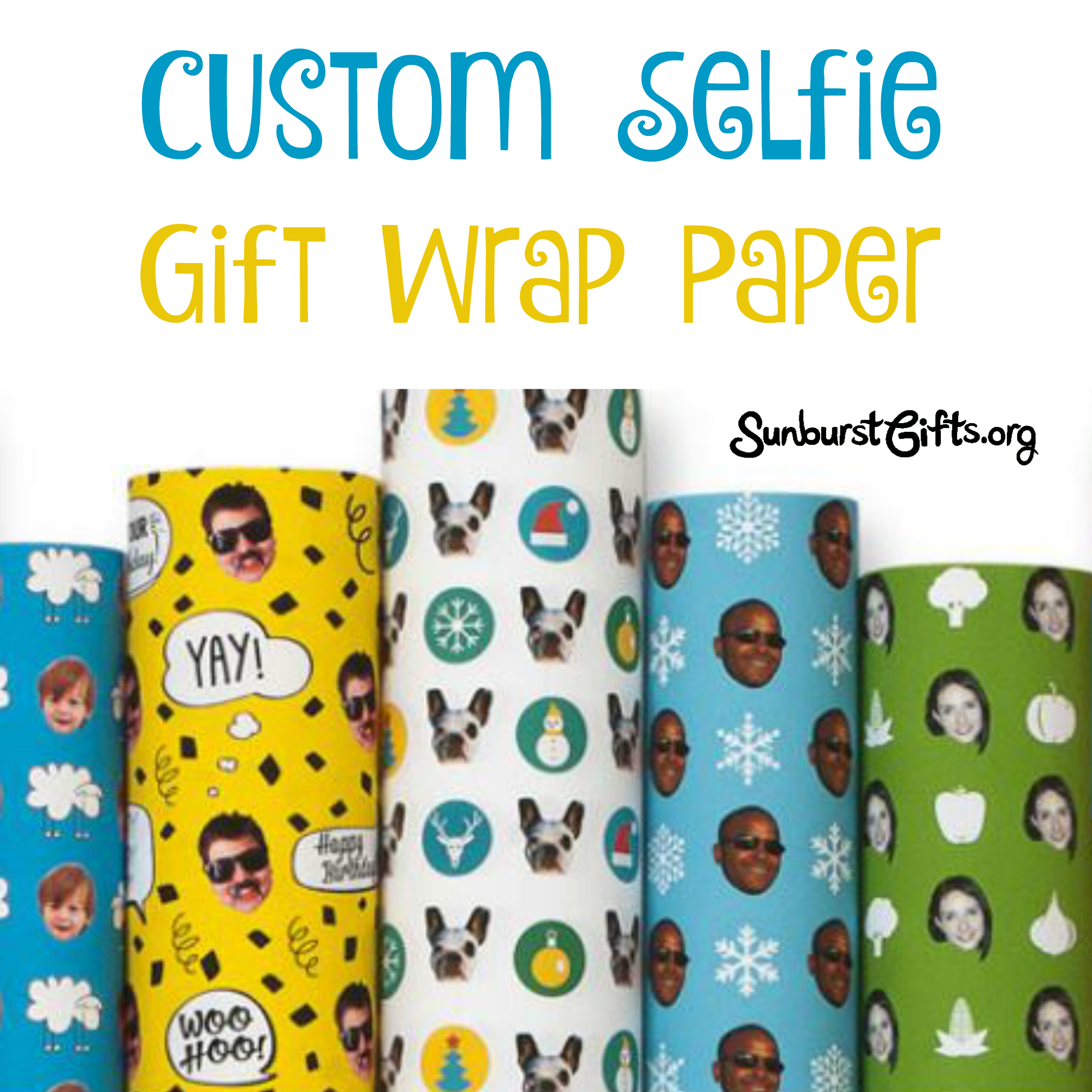 Custom Selfie Gift Wrap Paper