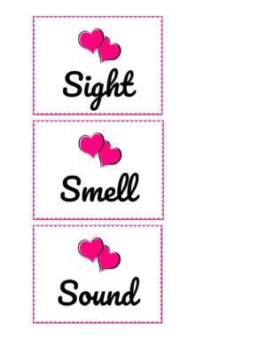 five senses gift tags free printables