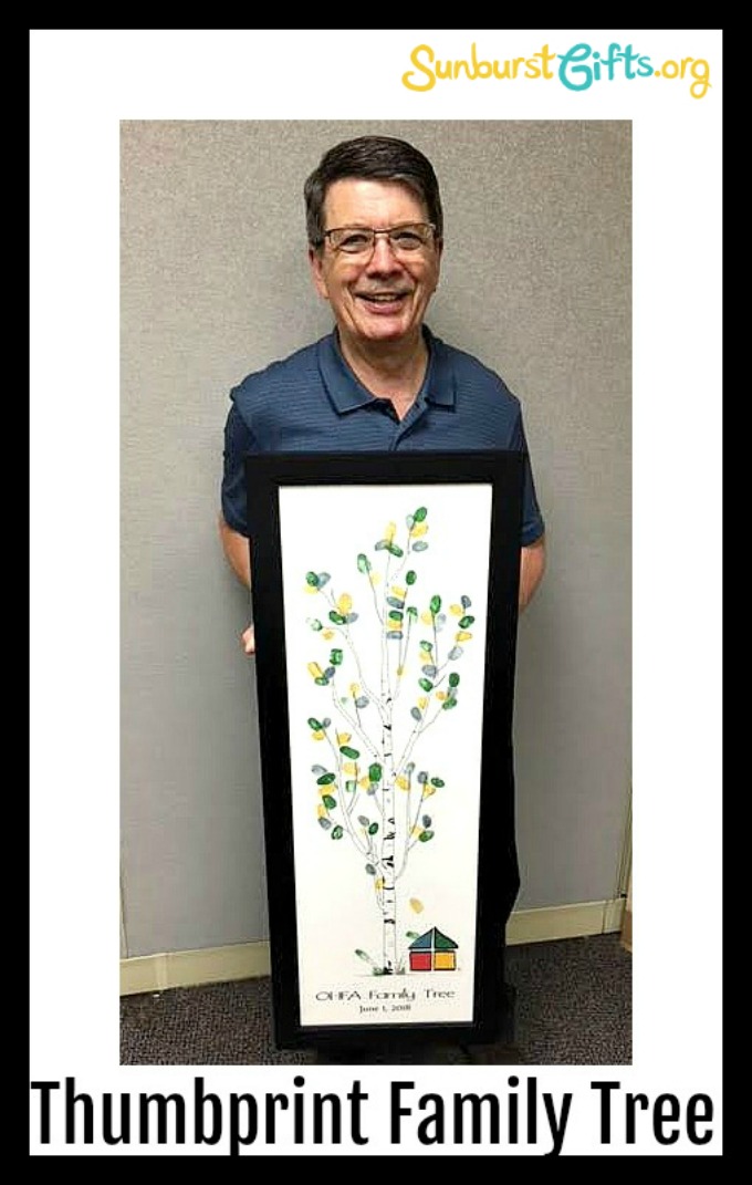 Thumbprint Family Tree Retirement Gift